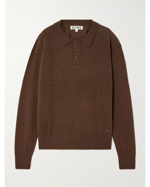 Pull Façon Polo En Cachemire Brady ÉTERNE en coloris Brown