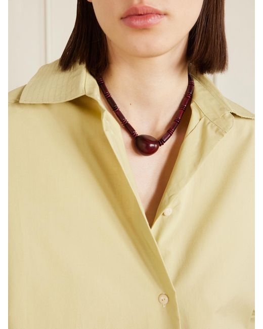 OSSOU Yellow Haze Cotton-Poplin Shirt