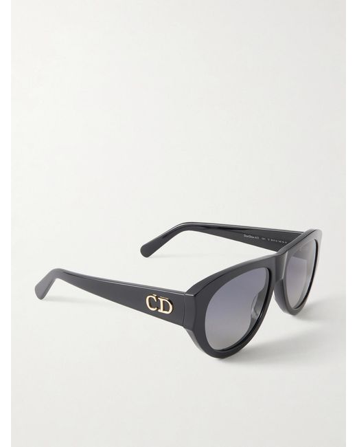 Dior Black Diorglow A1U Aviator-Style Acetate Sunglasses