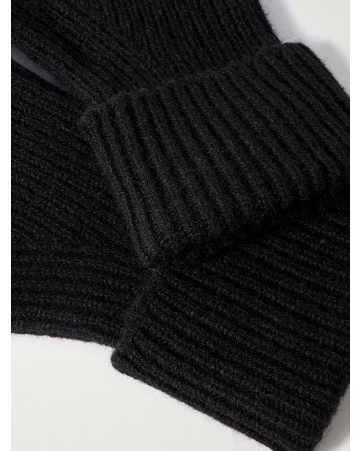 arch4 Black Julian Handschuhe Aus Geripptem Kaschmir