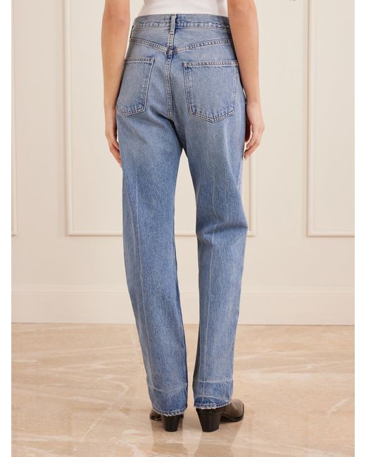 Agolde Blue 90S Mid-Rise Straight-Leg Jeans