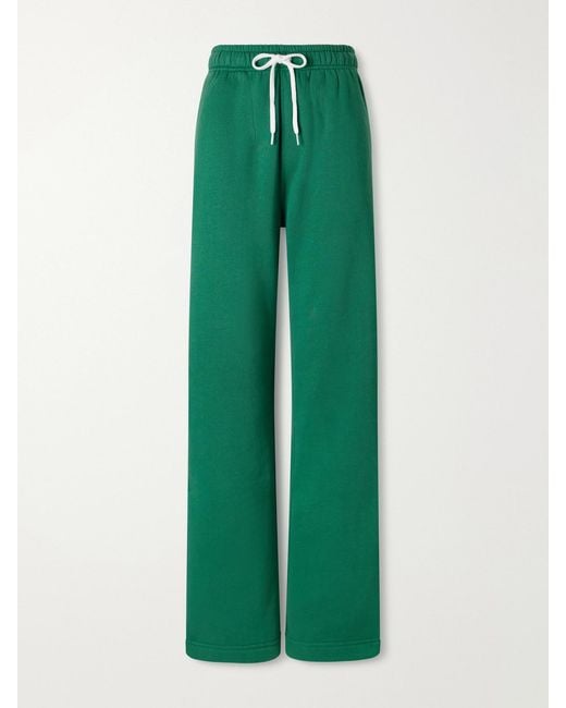 Polo Ralph Lauren Green Cotton-Blend Jersey Straight-Leg Sweatpants