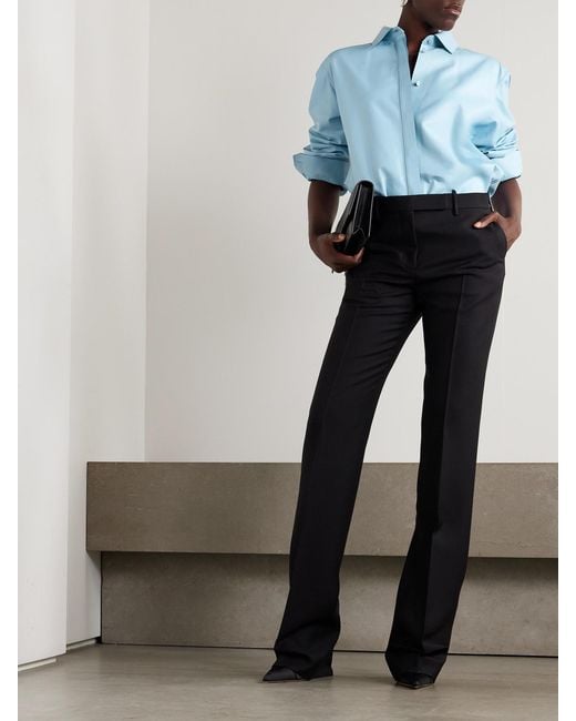 Tom Ford Blue Leather Shirt