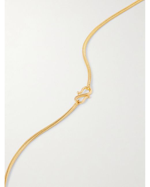 LIE STUDIO White The Betty Convertible-Plated And Leather Necklace