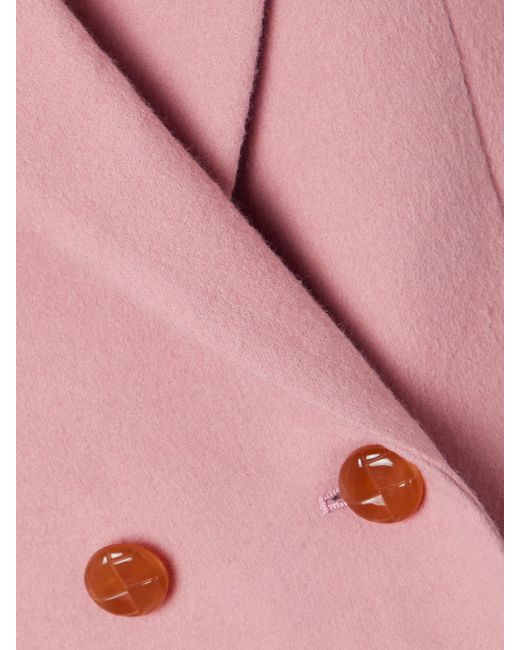 Blazé Milano Pink Charmer Doppelreihiger Blazer Aus Filz Aus Einer Woll-Kaschmirmischung