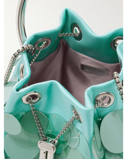 Sac Seau En Satin À Sequins Bon Bon Jimmy Choo en coloris Green