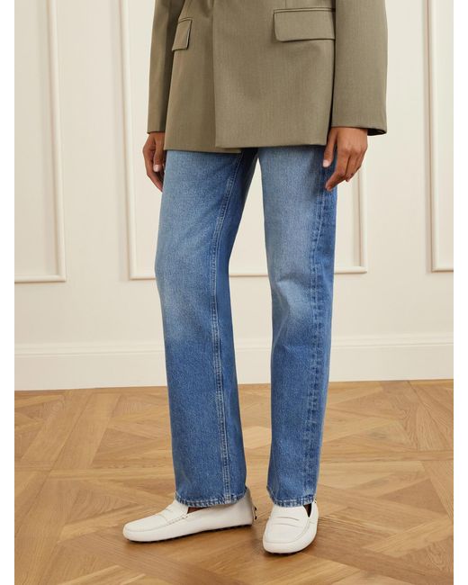 Tod's Natural Gommino Loafers Aus Strukturiertem Leder