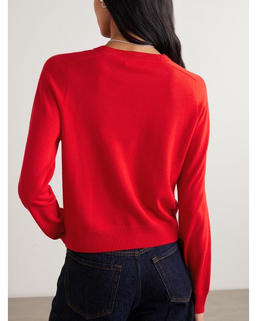 arch4 Red Organic Cashmere Sweater