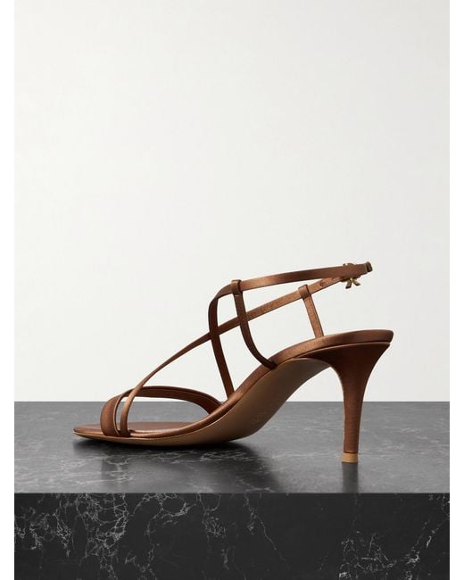 Gianvito Rossi Black 70 Satin Sandals