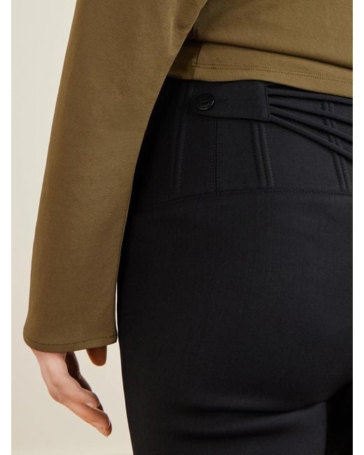 Jacquemus Black Le Pantalon Arlesien Crepe Skinny Capri Pants