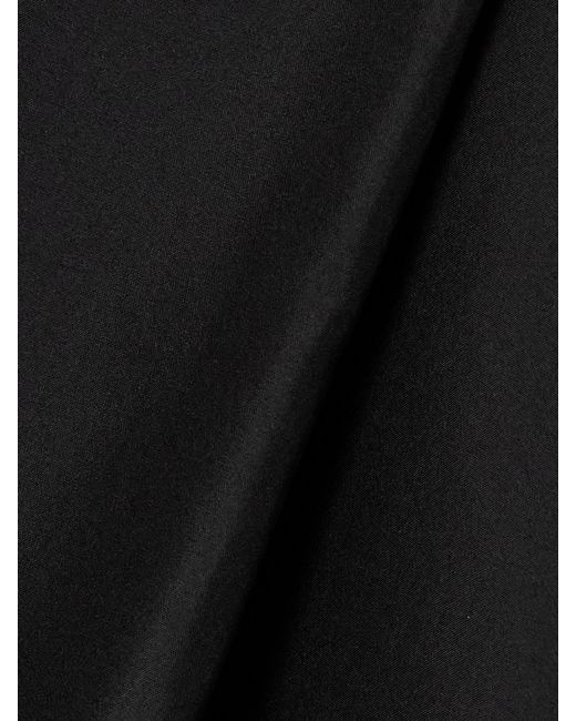 LIBEROWE Black Tie-Detailed Silk Shirt
