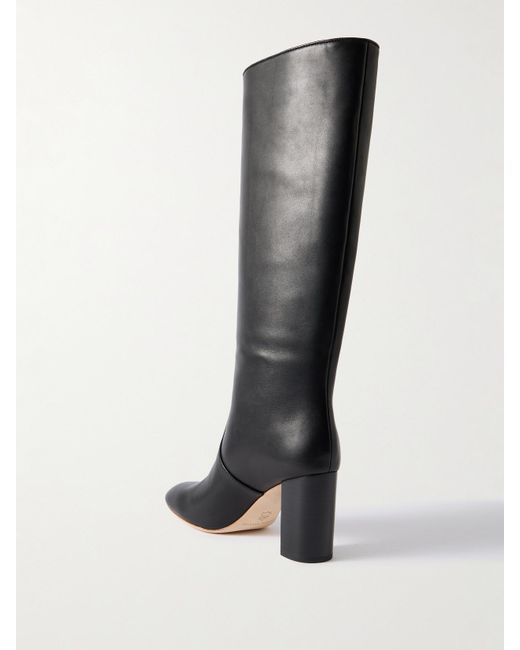 Loeffler Randall Black Goldy Kniehohe Stiefel Aus Leder