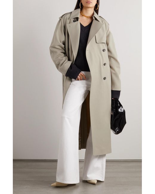 Isabel Marant Jepson Belted Double-breasted Wool Trench Coat in Natural ...
