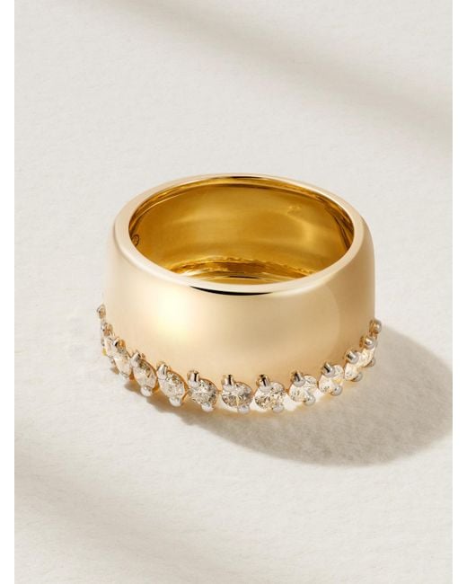 Yvonne Léon Natural Grignotée Ring Aus 18 Karat Mit Diamanten