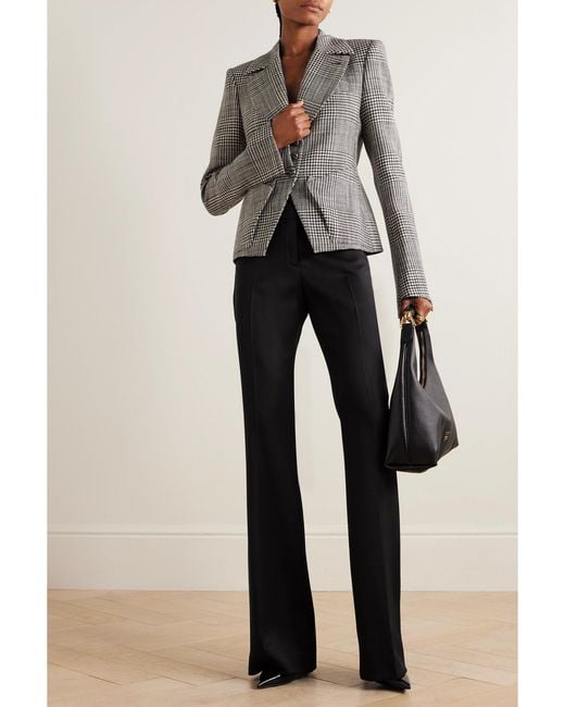 Tom Ford Black Wool Flared Pants