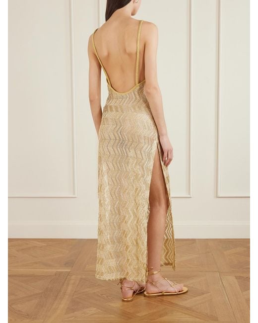 Missoni Natural Mare Metallic Crochet-Knit Coverup