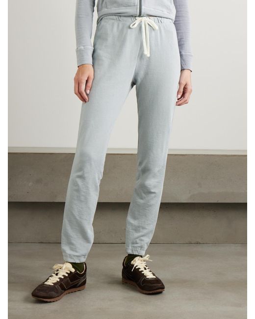 James Perse Gray Vintage French Cotton-Terry Track Pants