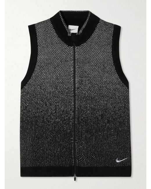 Nike Black Running Division Wool-Blend Therma-Fit Vest
