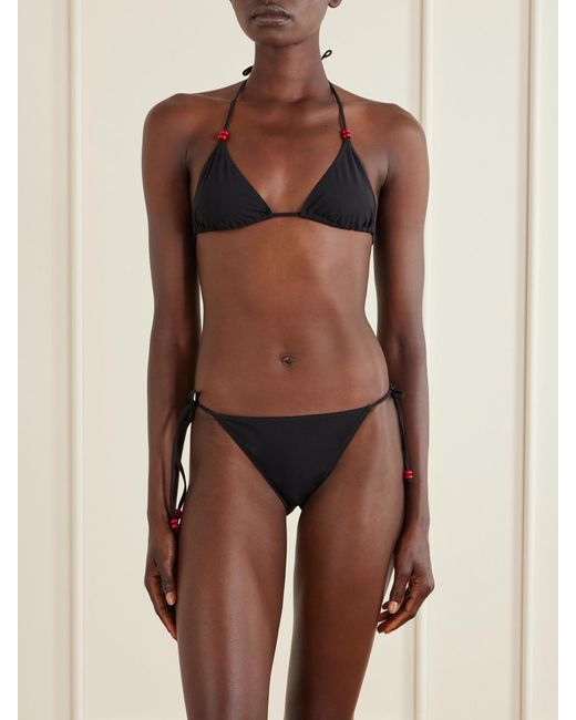 Lido Black Venti Embellished Tringle Bikini