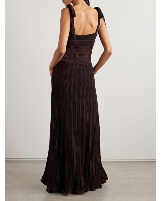 Zimmermann Black Lucky Maxikleid Aus Geripptem Stretch-Strick
