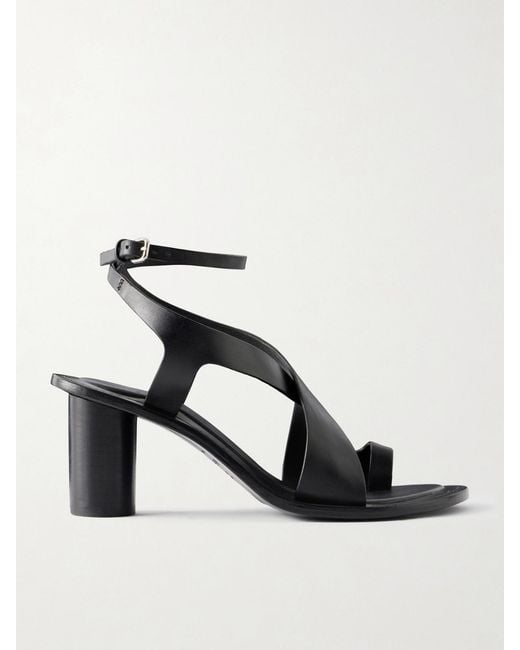 A.Emery Black Lulu Leather Sandals