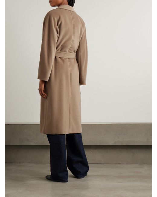 Max Mara Natural Madame 101801 Icon Double-Breasted Wool And Cashmere-Blend Coat