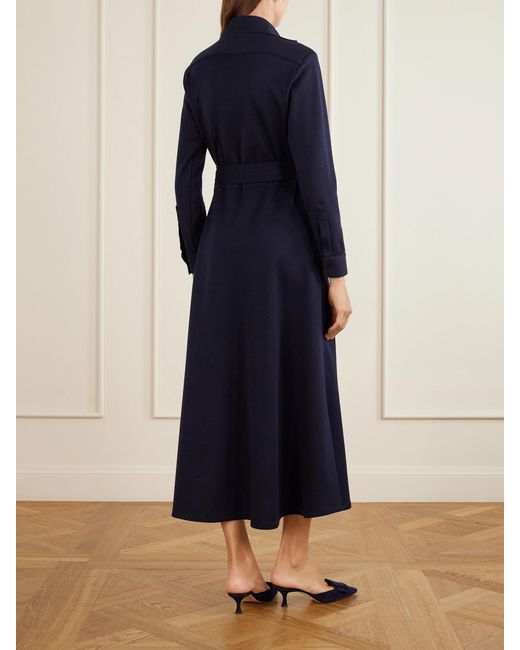 Giuliva Heritage Blue The Dora Wool-Jersey Midi Dress