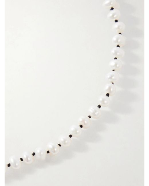 Loren Stewart White Sterling And Pearls Necklace