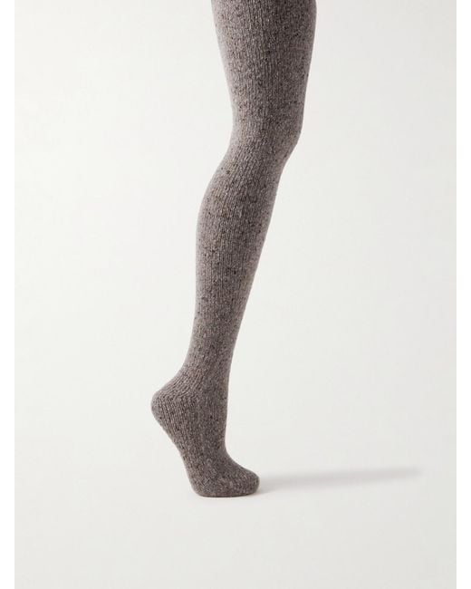 The Row White Strumpfhose Aus Stretch-Strick