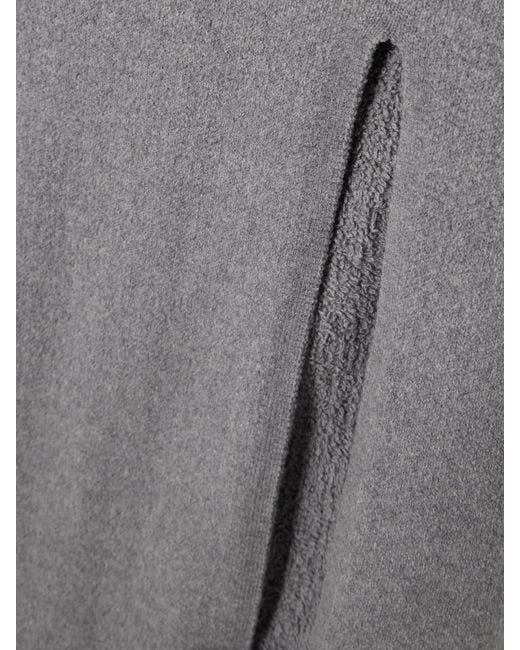Skims Gray Textured Knit High Slit Long Skirt – Dark Heather – Maxirock Aus Strukturiertem Strick