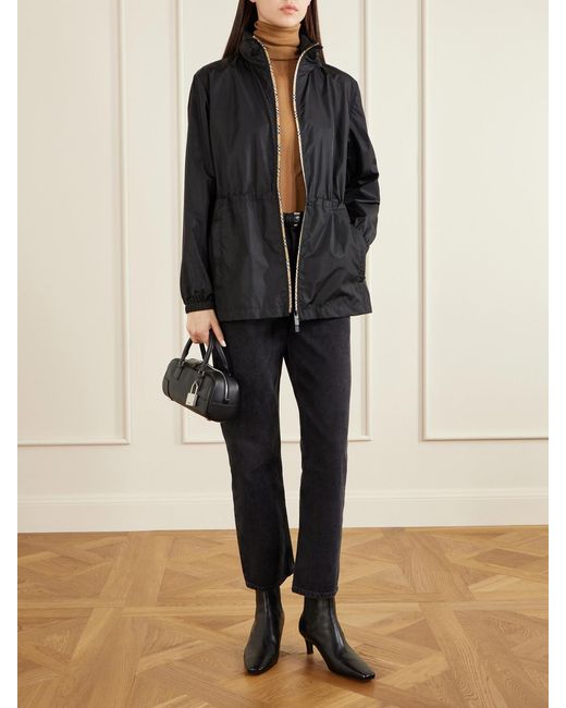 Burberry Black Hooded Shell Jacket