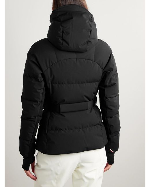 Moncler Black Guyane Hooded Quilted Down Ski Jacket