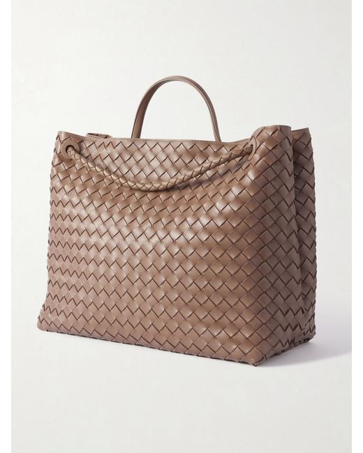 Bottega Veneta Brown Andiamo Large Intrecciato Leather Tote