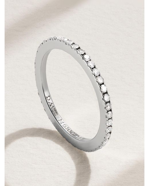 David Morris Natural Platinum Diamond Eternity Ring