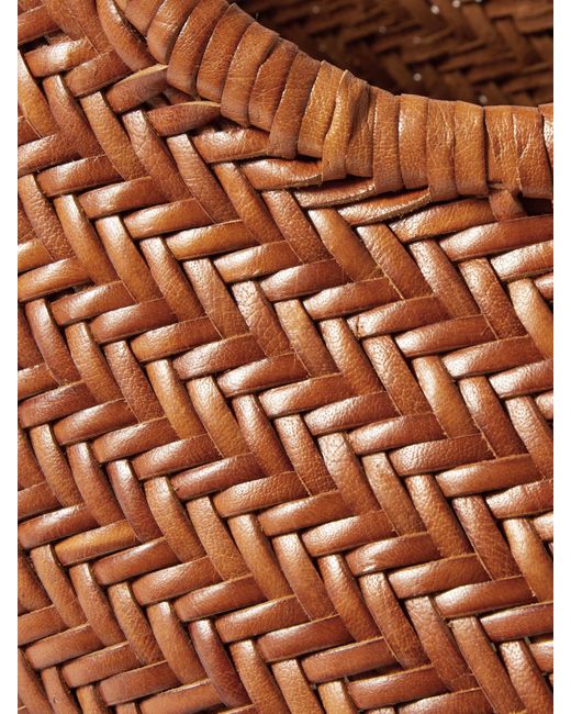 Dragon Diffusion Brown Nantucket Large Woven Leather Tote