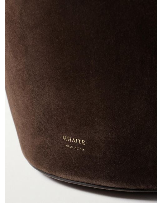 Khaite Brown Lotus Small Suede Tote