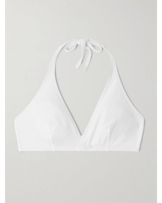 Eres White Les Permanents Gang Triangle Bikini Top