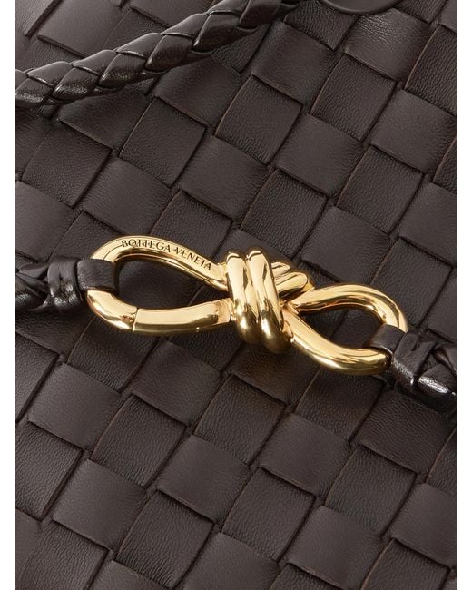 Bottega Veneta Black Mini Andiamo Intrecciato Leather Tote