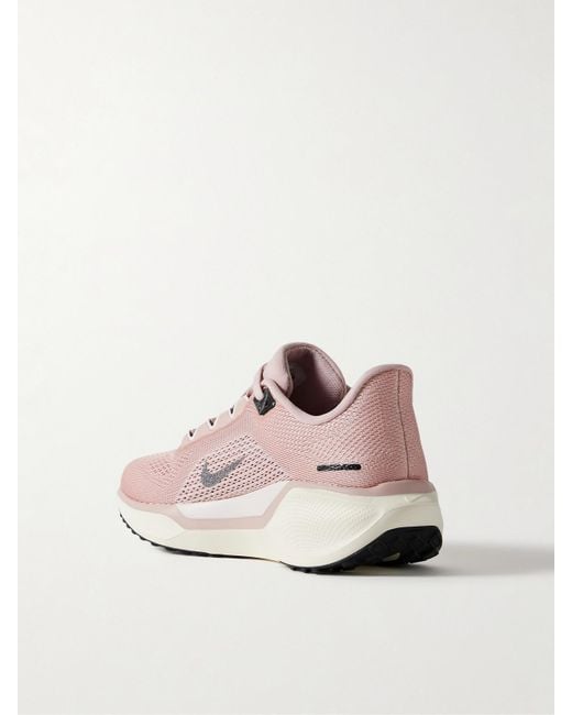 Nike Pink Air Zoom Pegasus 41 Prm Glitter-Trimmed Mesh Sneakers
