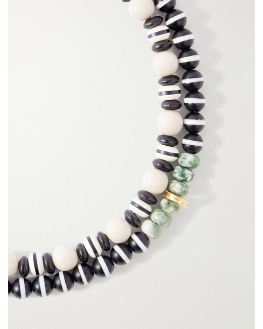Roxanne Assoulin Multicolor The Salt And Pepper Set Of Two Beaded Bracelets
