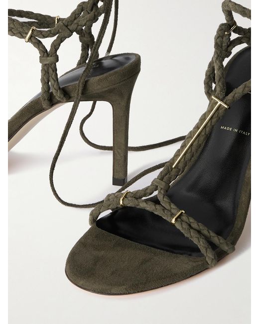 Tom Ford Multicolor Lily Embellished Braided Suede Sandals