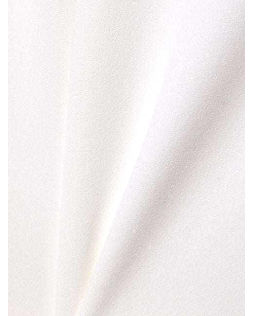 Solace London Natural Jodi Strapless Crepe And Satin-twill Gown