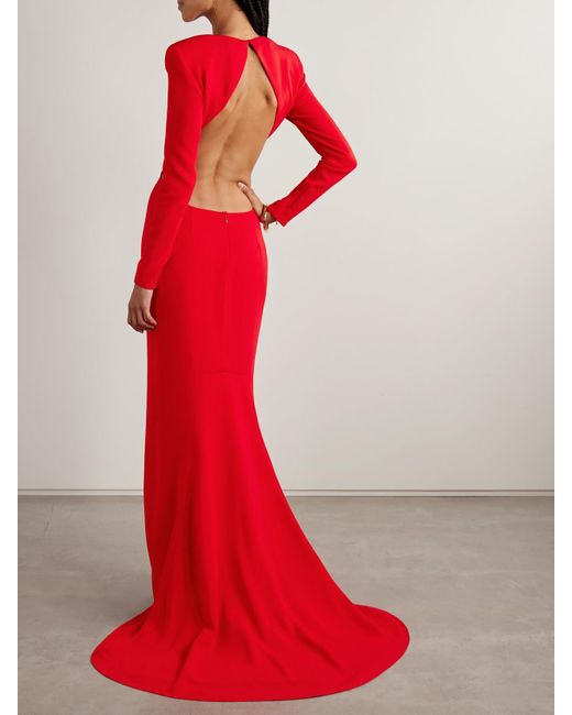 Stella McCartney Red Open-Back Crepe Gown