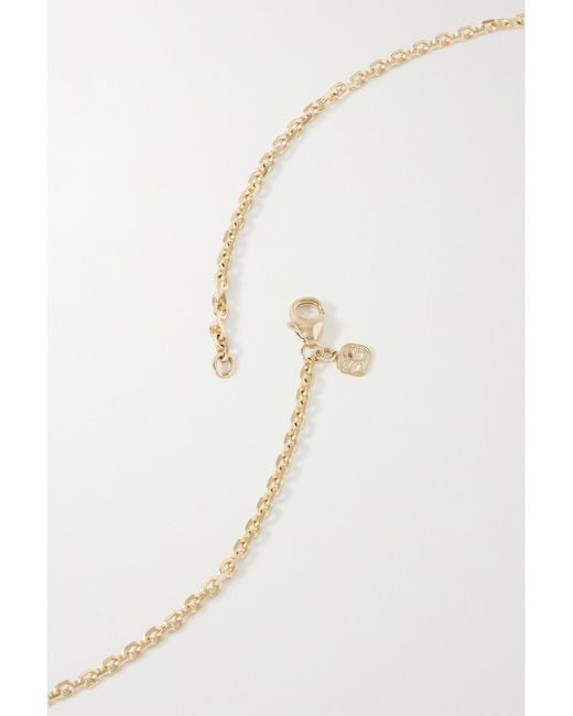 Sydney Evan Natural Large Plumeria Kette Aus 14 Karat Mit Diamanten Und Saphiren