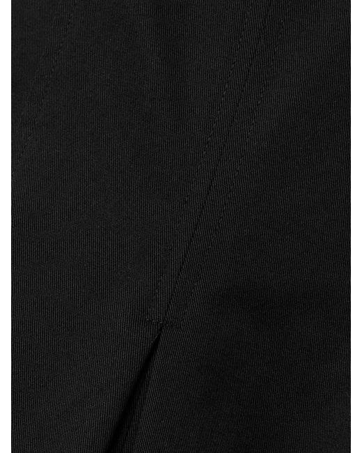 Kallmeyer Black Maeve Pleated Cotton-Blend Twill Midi Dress