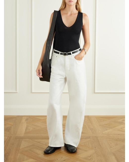 Kallmeyer White Callum High-Rise Wide-Leg Jeans