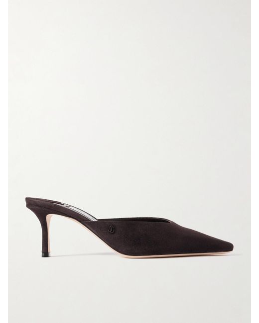Mules En Daim Vivi 65 Jimmy Choo en coloris Brown