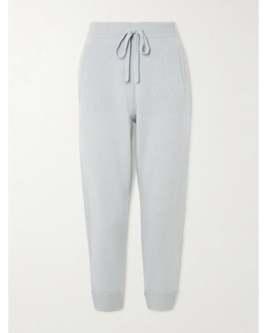 James Perse White Cashmere Track Pants