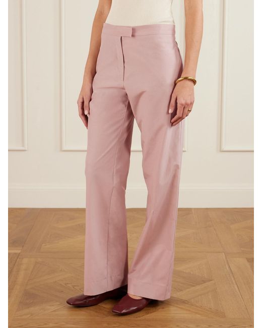 Sharon Wauchob Pink Orla Icon Cotton And Silk-Blend Pants