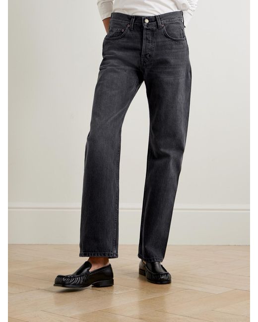 B Sides Gray Tilda Mid-Rise Straight-Leg Jeans
